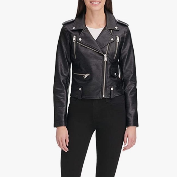 Levi's Jackets & Blazers - NWOT LEVI’S Croc Embossed Faux Leather Moto Jacket